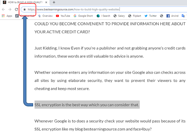 bestearningsource screenshot of SSL encryption