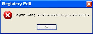 Registry Editing has been disabled by your administrator