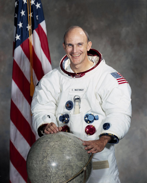 A NASA portrait of former Apollo and space shuttle astronaut Thomas K. Mattingly II...who helped saved the crew of Apollo 13 in April of 1970.