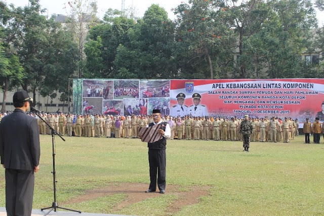 Kodim 0508/Depok Gelar Apel Kebangsaan Lintas Komponen