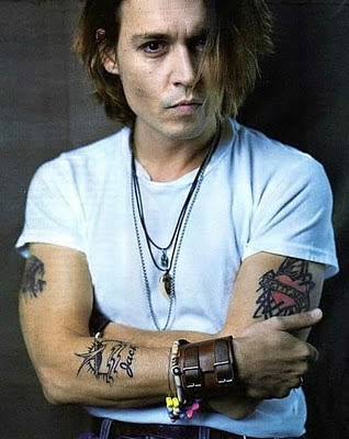 Tattooed Celebrities. Johnny Depp Celebrity Johnny Depp Arm Sleeves Tattoo