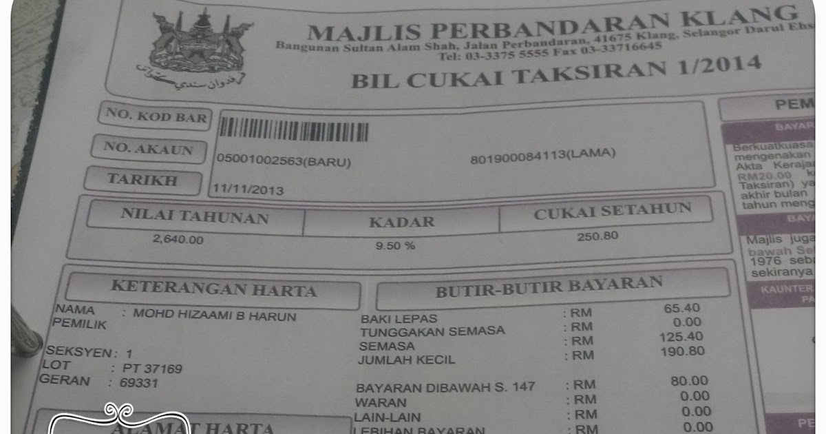 Bil Cukai Taksiran 1/2014 MPK , Durian dan Durian Crepe ...