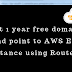 Get 1 year free domain and point to AWS EC2 instance using Route53