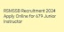 RSMSSB Vacancy 2024 Apply Online from for 679 Post Junior Instructor 