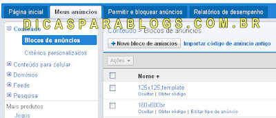 pagina do google adsense