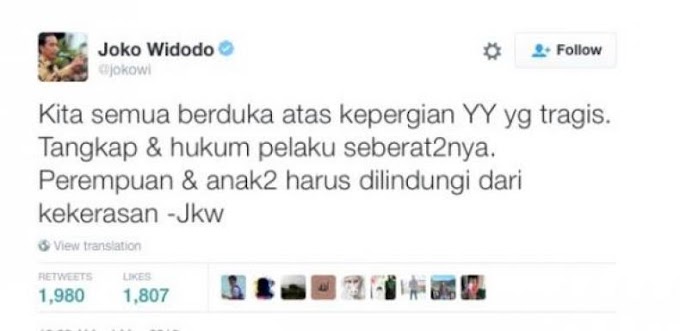 Presiden Jokowi berang, sedih dengan kes rogol Yuyun oleh 13 remaja