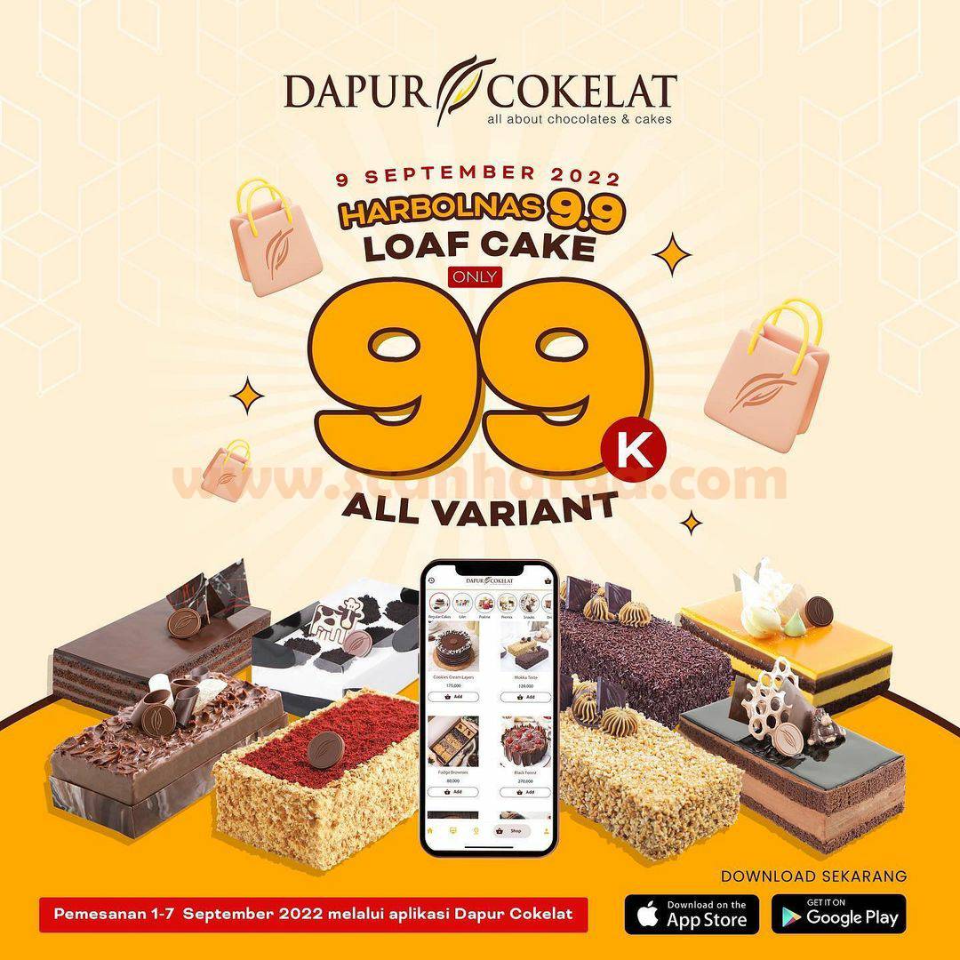 Promo DAPUR COKELAT HARBOLNAS 9.9 – Loaf Cake All Variant cuma 99RB