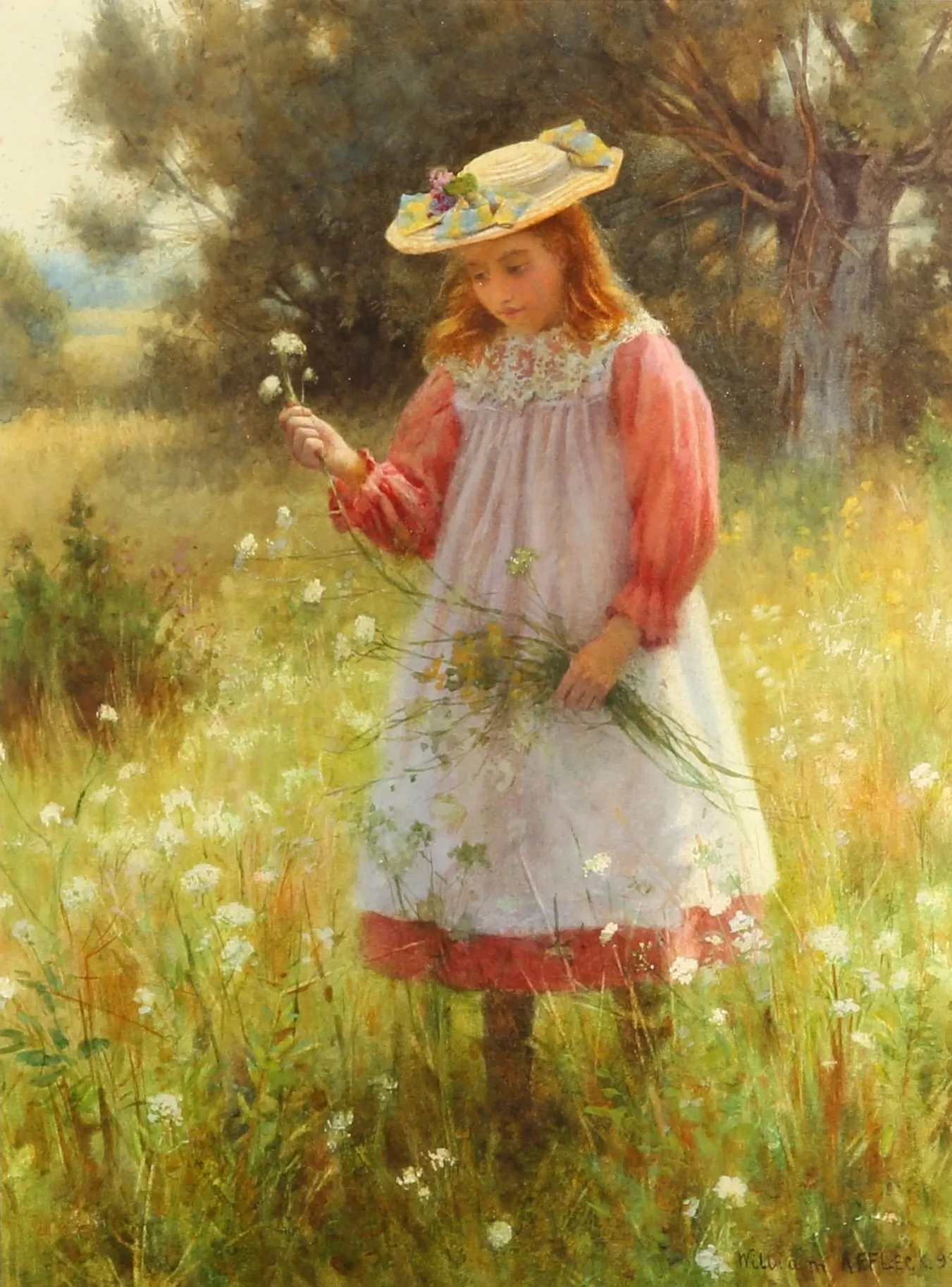 William-Affleck-Girl-picking-wild-flowers