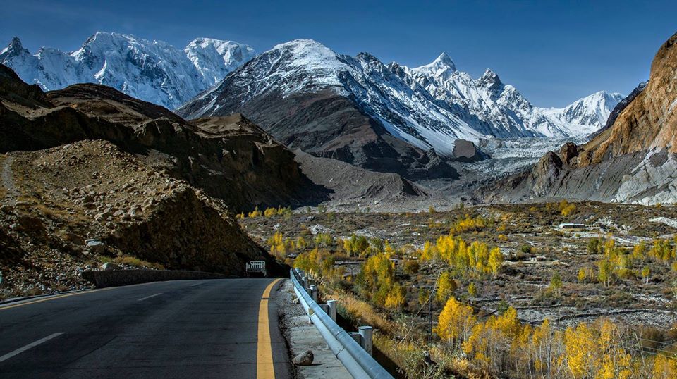 Mountain Peaks In Gojal valley Hunza. Pasu valley and Pasu glacier. karakoram highway