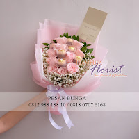 jual bouquet mawar coklat, toko bunga dijakarta utara, kirim bouquet mawar murah