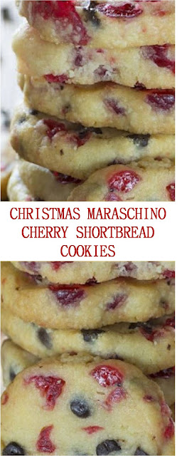 CHRISTMAS MARASCHINO CHERRY SHORTBREAD COOKIES #CHRISTMAS #MARASCHINO #CHERRY #SHORTBREAD #COOKIES