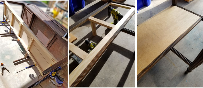 How to install a shelf on the lower part of a buffet