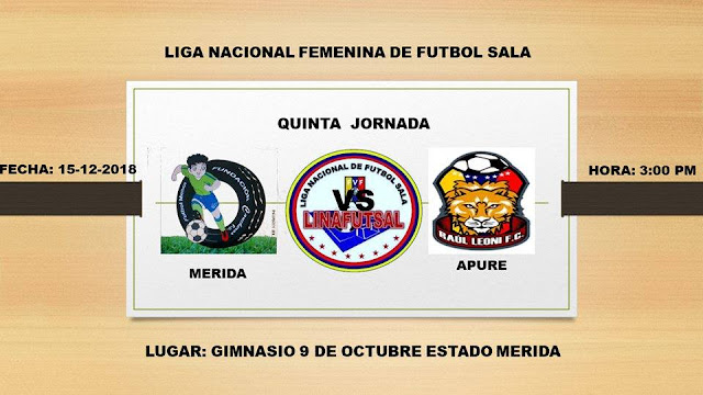 Raúl Leoni viaja para Mérida a buscar la clasificación a 4tos de la liga nacional femenina de Futsal.