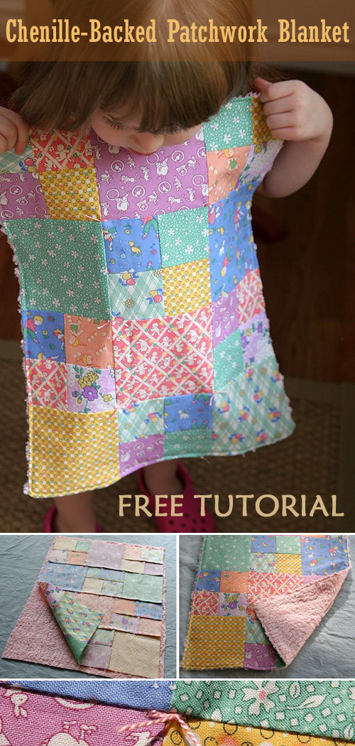 Simple Patchwork Quilt Blanket Sewing Tutorial