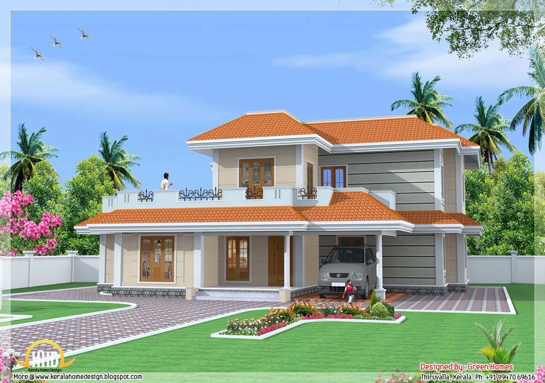  4  bedroom  double storey India  house  2600 Sq Ft House  