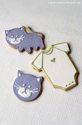 To go along with the purple cat cake for Leona's baby shower, my good friend . (cookie purplecatandonesiecookies dsc )