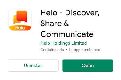 Helo app interface