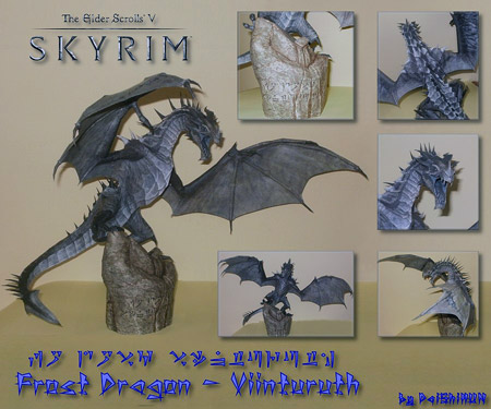 Skyrim Frost Dragon Papercraft