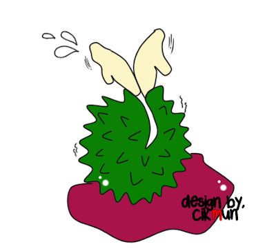 doodle,durian. cara belah durian, musang king, cara mudah belah durian,