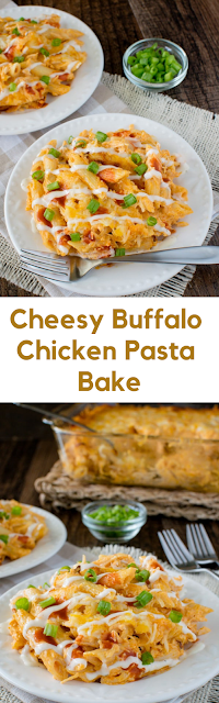 Cheesy Buffalo Chicken Pasta Bake