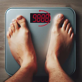 an image of a scale showing a high number