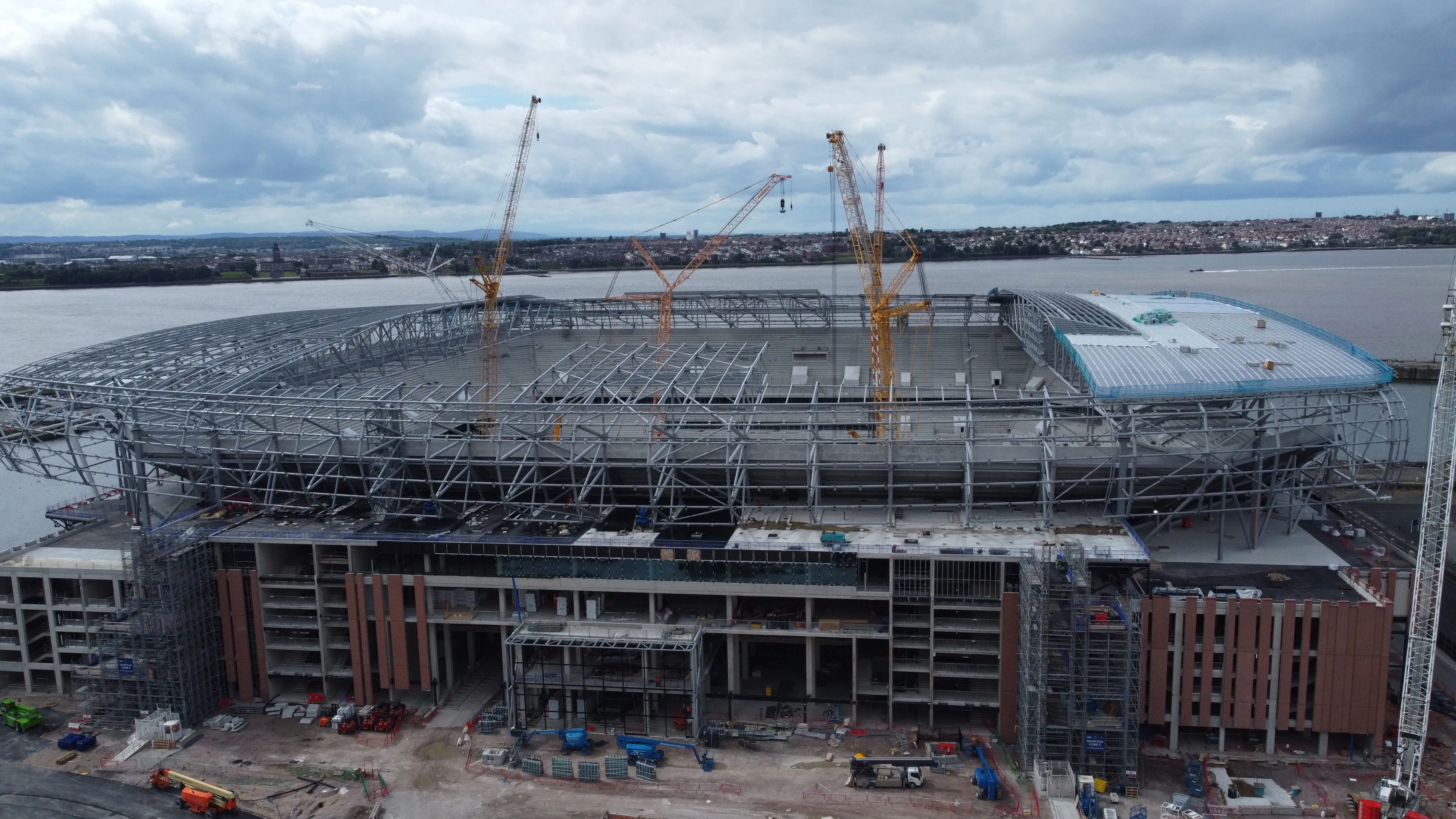 Drone view of Everton Stadium