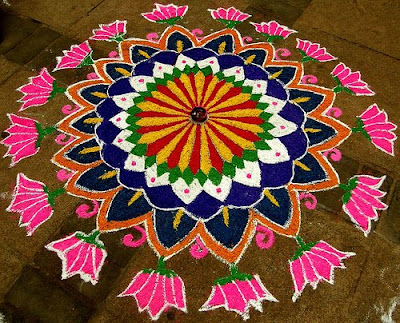 Artistic Rangoli Designs Flower Patterns Festival Rangoli