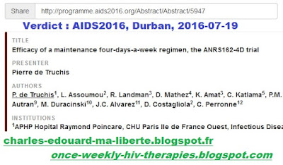 de Truchis leibowitch durban aids2016 ANRS162-4D NCT02157311 delfraissy hiv vih Breather