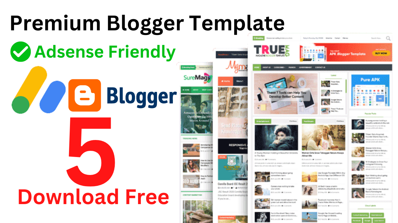 5 Best Premium Blogger Templates Download Free