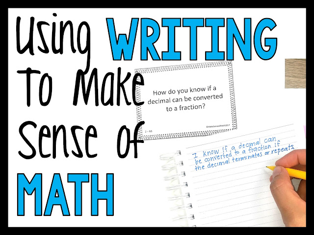 Using Writing to Make Sense of Math