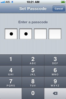 iPhone 4 : Passcode Lock