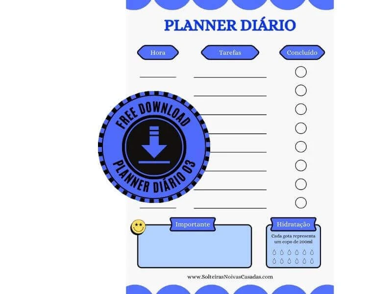 Planner Diário: O Segredo para uma Vida Organizada e Produtiva - free downloand - baixe grátis