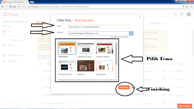 Cara Mudah membuat Blog di Blogger Gratis