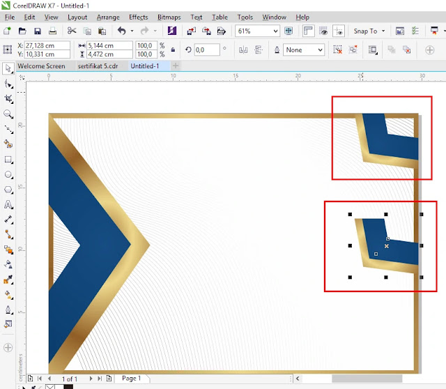 Ready To Print : Download Sertitikat CDR Coreldraw Elegant Emas