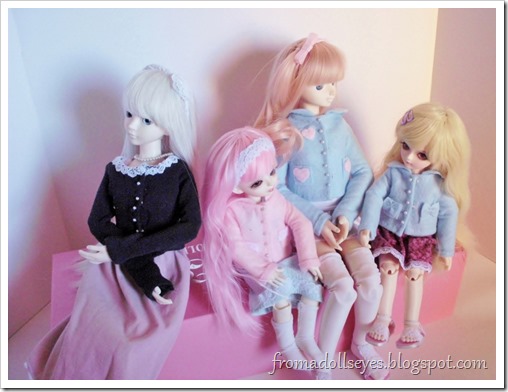 Cute little coats for ball jointed dolls made from craft felt.