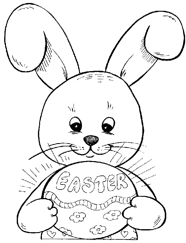 Easter Bunny Coloring 1