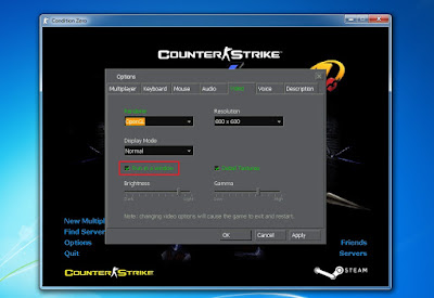 3 Cara Merubah Tampilan Game Counter Strike Menjadi Window Mode