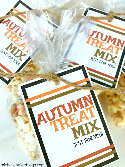 Fall Treat Mix with printable tags