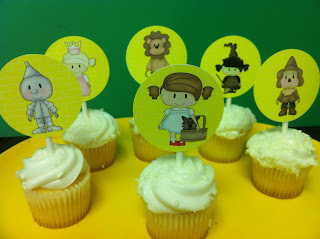 Easy Printable Wizard of Oz Cupcake Toppers