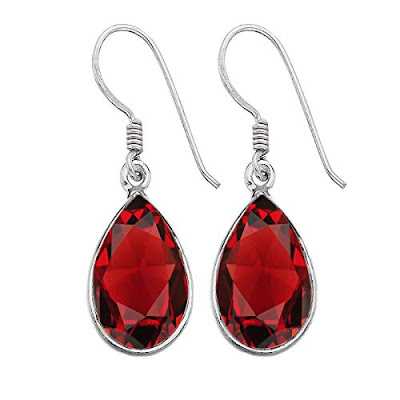 garnet dangle earrings