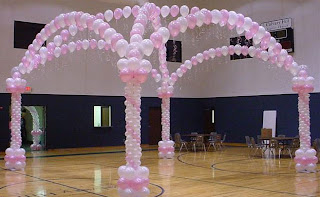 Wedding table balloons decorations