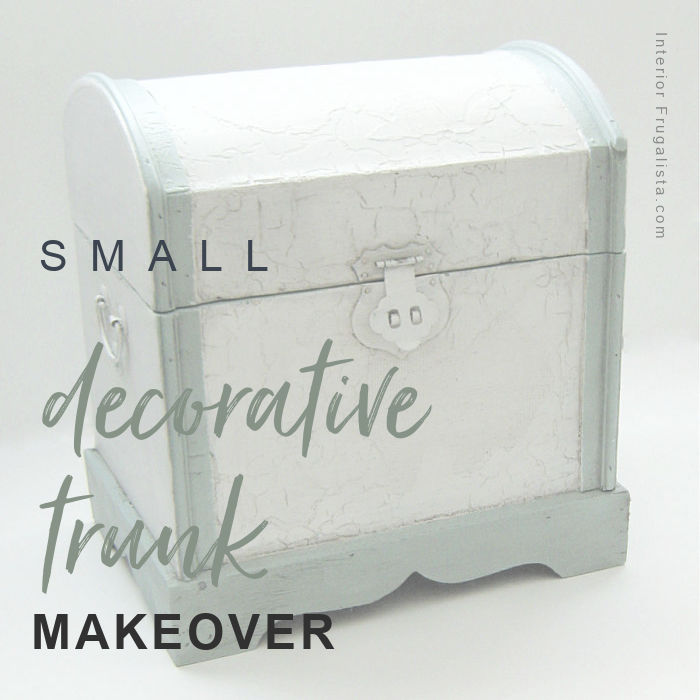 A quick and easy small decorative trunk from a garage sale gets a makeover.