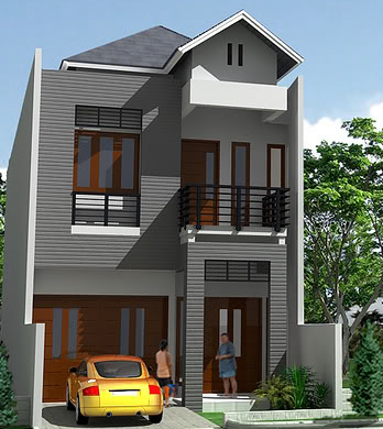 Model Rumah Minimalis 2 Lantai Type 36 Sederhana Tampak 