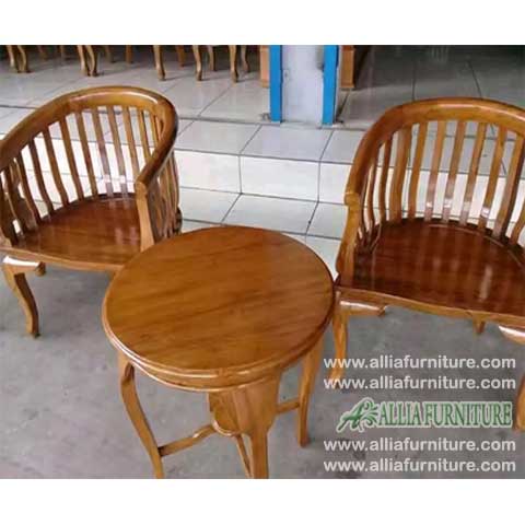  Kursi  teras  tamu kayu jati  model betawi  Allia Furniture