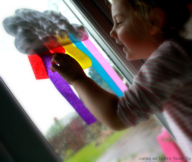 Rainbow Streamer Craft. Rainbow Crafts for Toddlers and Preschoolers.