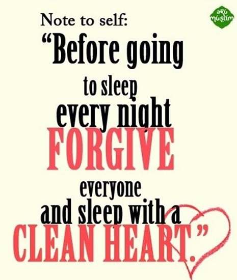 Tidurlah dengan hati bersih