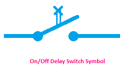 On Off Delay Switch Symbol, symbol of On Off Delay Switch