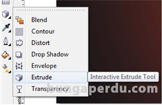extrude corel draw