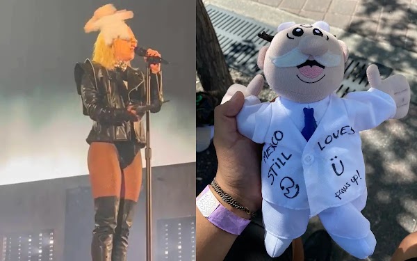  Lanzan peluche de 'Dr. Simi' a Lady Gaga durante concierto en Canadá 