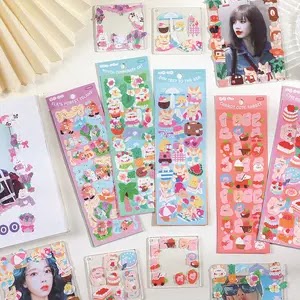 1 Sheet Cartoon Ins Style Flat Stickers Cartoon Cute Girl DIY Stickers Student Korean Style Scrapbook Diary Decoration Stickers US $1.22 4 sold Free Shipping